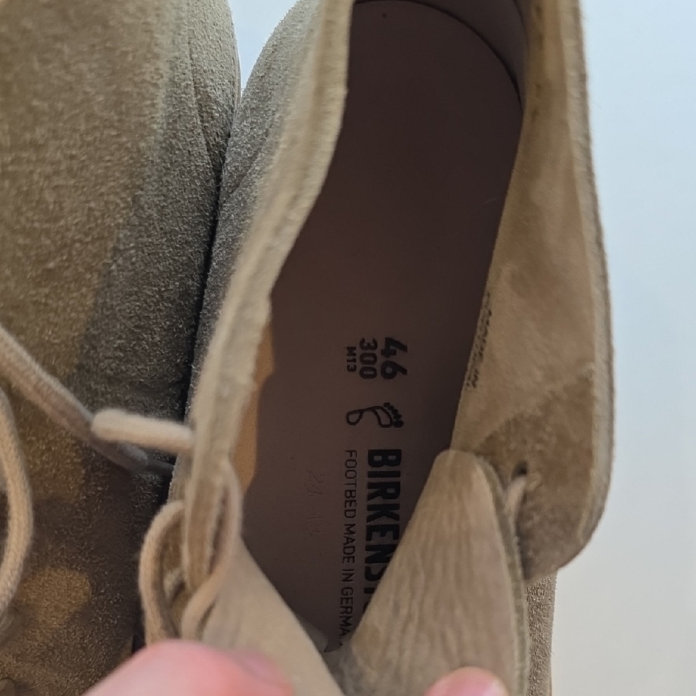 Birkenstock Mens Suede Lace-Up Chukka Ankle Boots - Taupe - Picture 3 of 5